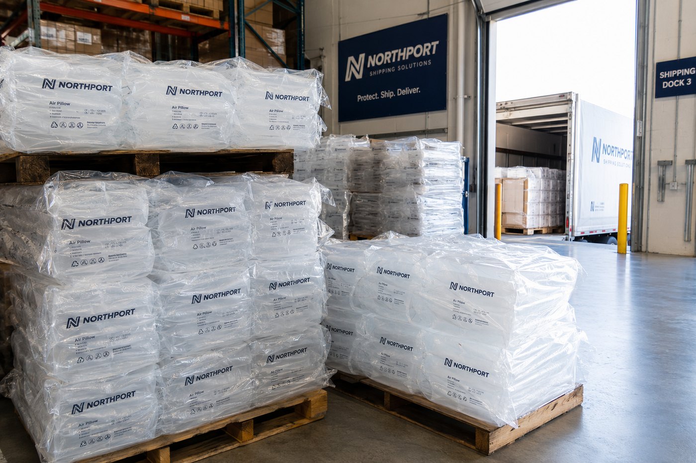 Custom branded air pillows for retail and wholesale shipping